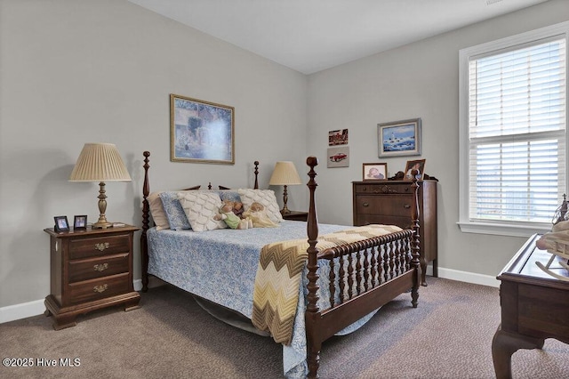 bedroom with carpet floors