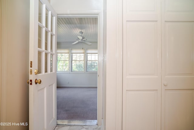 interior space with carpet floors