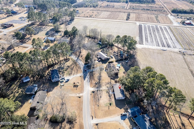 drone / aerial view with a rural view