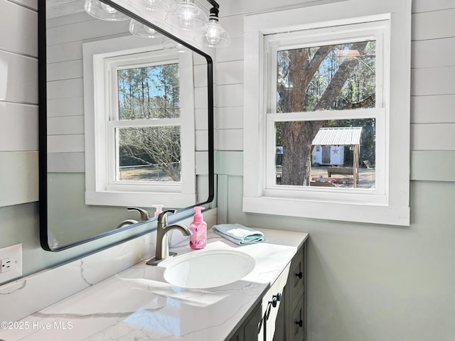 bathroom with vanity