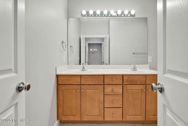 bathroom with vanity