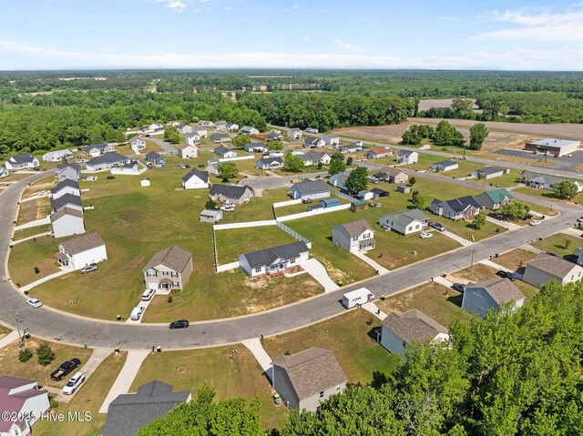 135 Chase Dr, Snow Hill, NC 28580 - snowy aerial view featuring a view of trees and a residential view