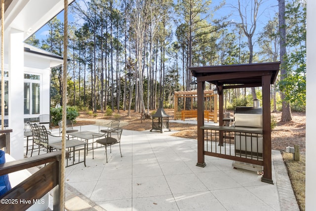 view of patio / terrace with a gazebo