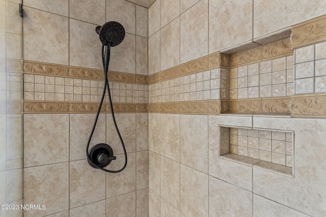 room details featuring tiled shower