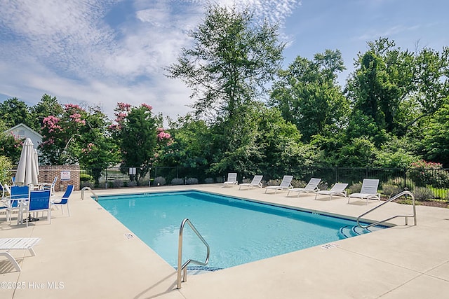 view of pool with a patio