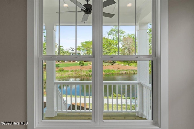 1665 Butterfly Knot Dr SW, Ocean Isle Beach, NC 28469 - detailed view of a nearby body of water and a ceiling fan