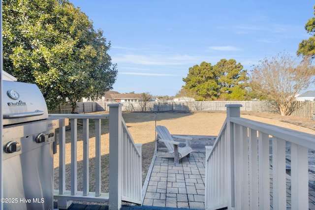 deck with grilling area