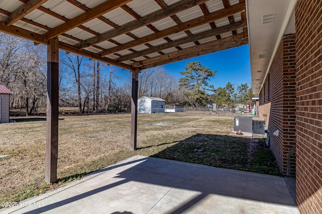 view of patio / terrace with central AC unit