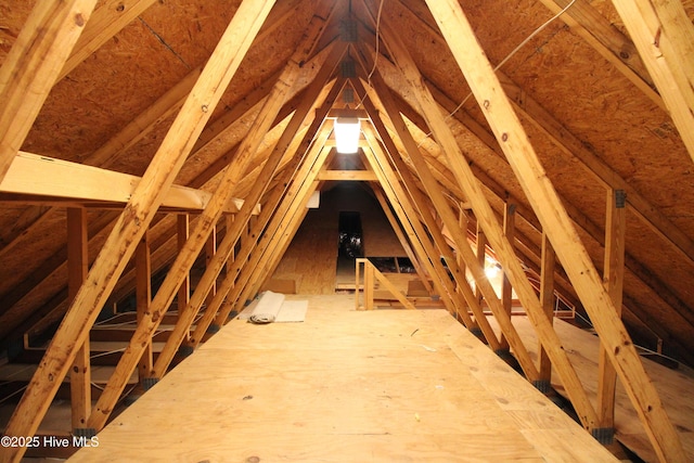 view of attic