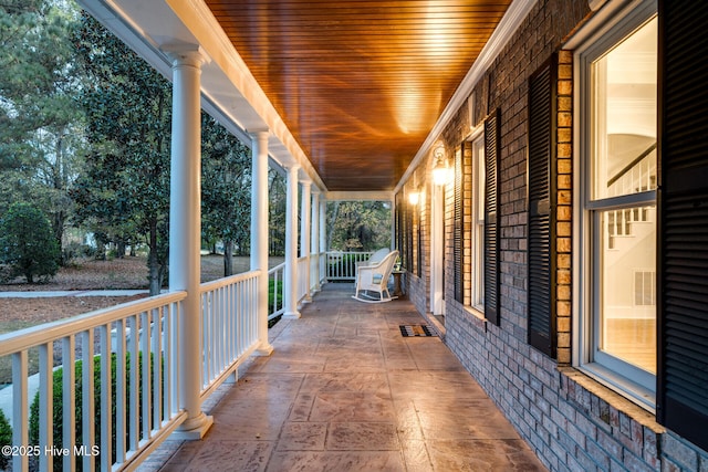 view of patio / terrace with a porch