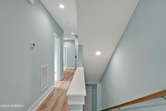 hallway featuring light hardwood / wood-style floors