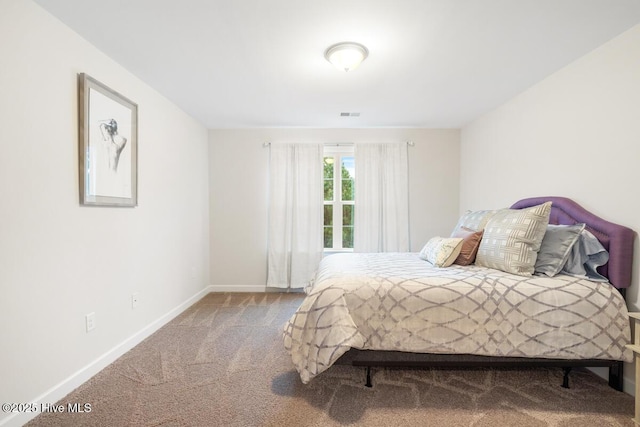 bedroom with carpet floors