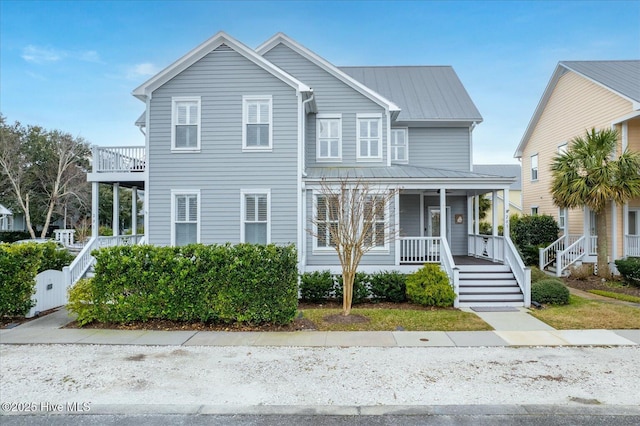 view of front of house with covered porch