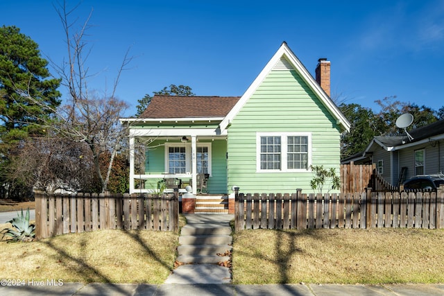 bungalow-style house with a porch