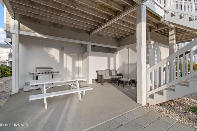 17 Leland St, Ocean Isle Beach, NC 28469 - view of patio featuring an outdoor hangout area and a grill