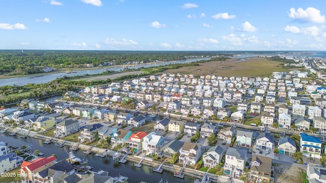 17 Leland St, Ocean Isle Beach, NC 28469 - aerial view featuring a residential view and a water view