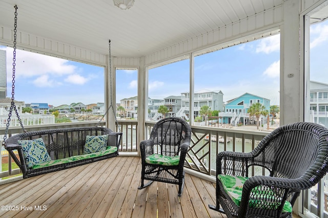 view of sunroom