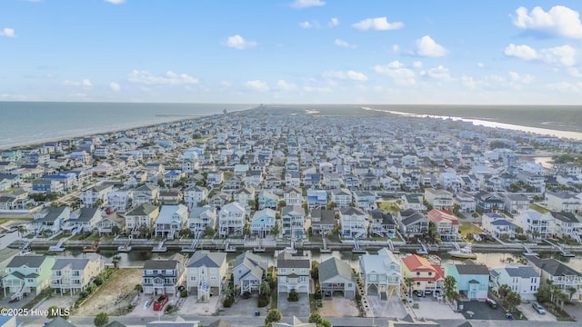 17 Leland St, Ocean Isle Beach, NC 28469 - birds eye view of property featuring a view of the beach, a residential view, and a water view