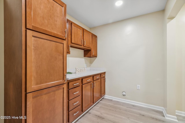 kitchen featuring light hardwood / wood-style floors