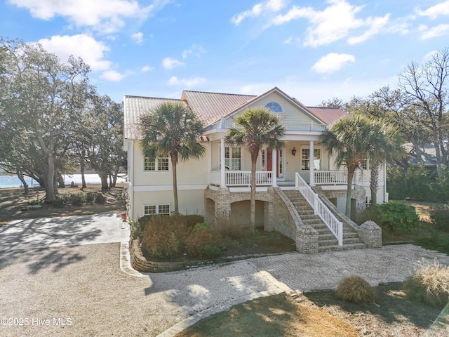 view of front of property with a porch