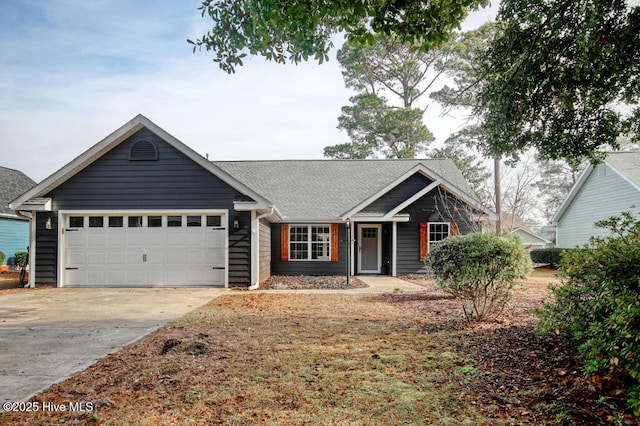 view of front facade with a garage