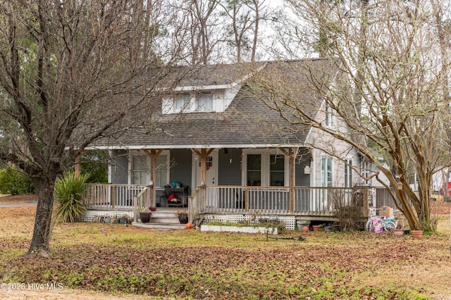 view of front of house featuring covered porch