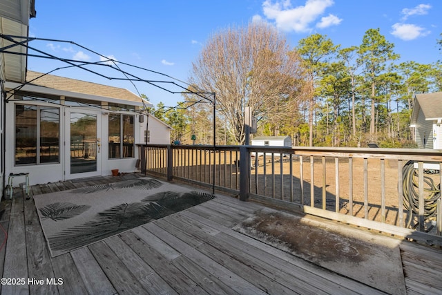 view of wooden deck