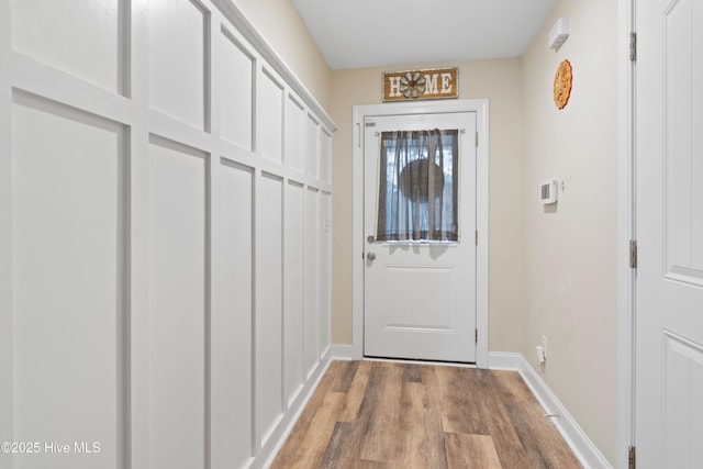 entryway featuring light hardwood / wood-style flooring