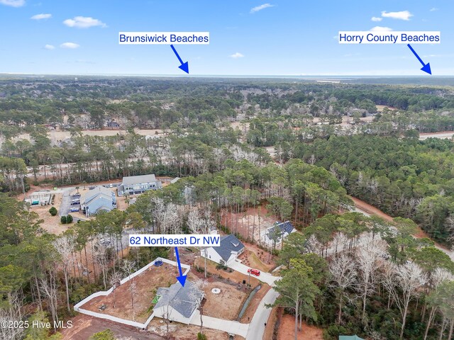 62 NE Dr NW, Calabash, NC 28467 - aerial overview of property's location