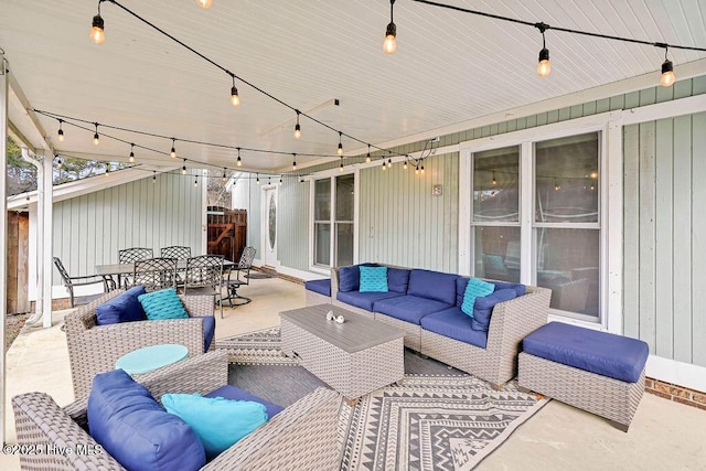 view of patio / terrace with an outdoor hangout area