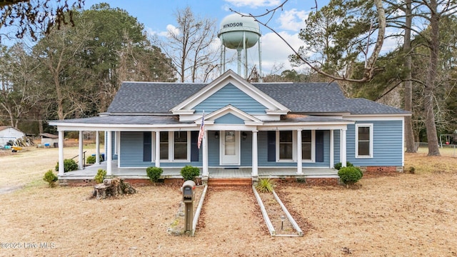 view of front of house featuring covered porch