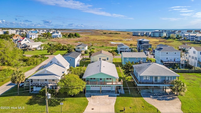 aerial view with a residential view