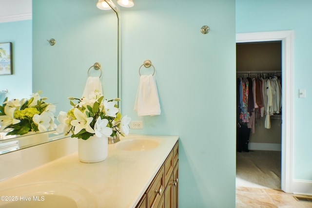 bathroom with vanity