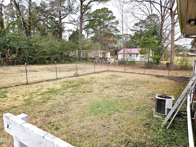 view of yard with cooling unit