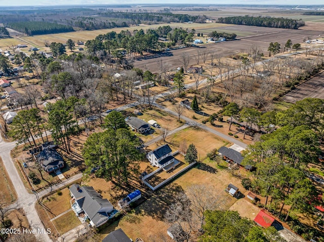 bird's eye view with a rural view