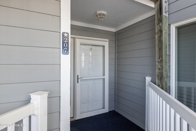 view of doorway to property