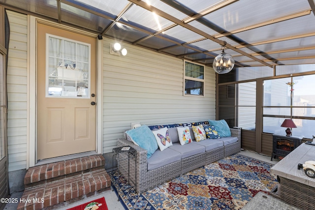 view of sunroom