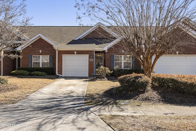 ranch-style house featuring a garage