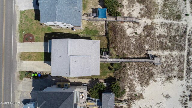 property view of water with a beach view