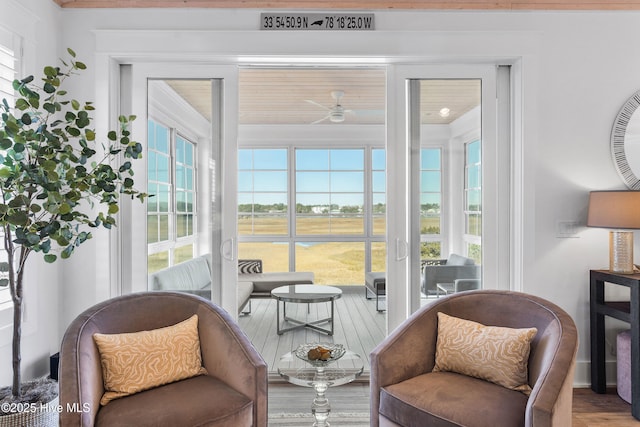 view of sunroom