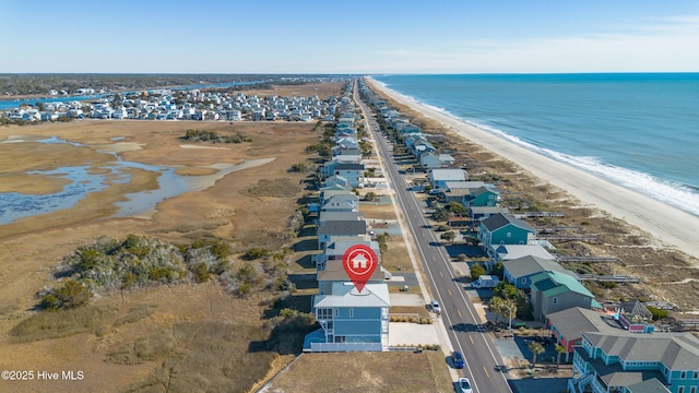 1012 Ocean Blvd W, Holden Beach, NC 28462 - aerial view with a beach view and a water view