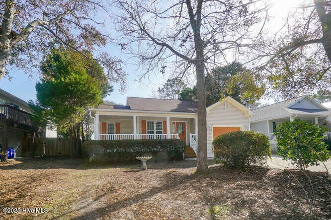 single story home with a garage