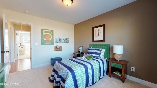 view of carpeted bedroom