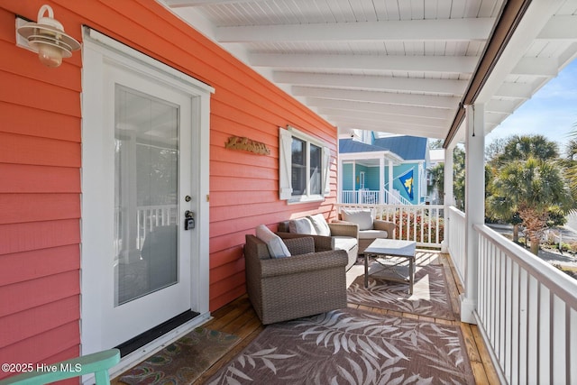 balcony with a porch