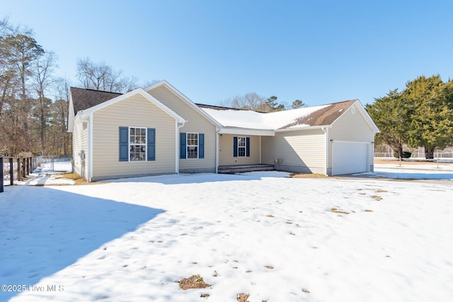 view of front of home featuring a garage