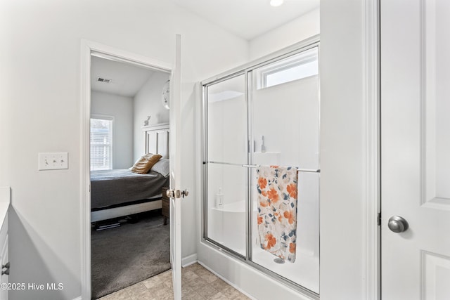 bathroom with walk in shower