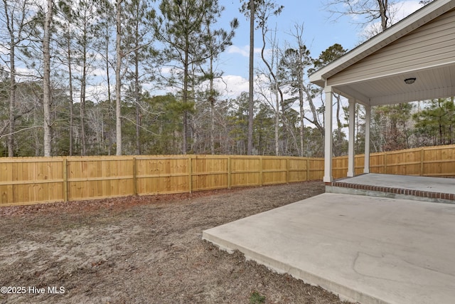 view of yard featuring a patio area