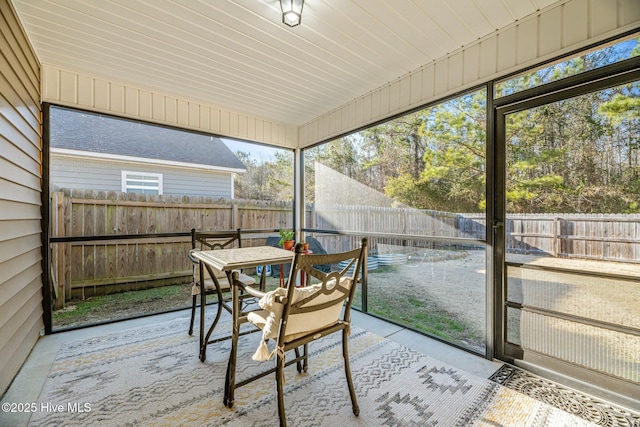 view of sunroom