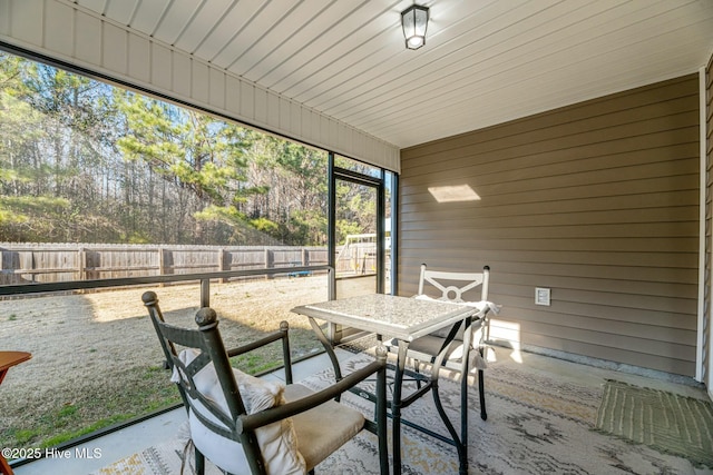 view of sunroom / solarium