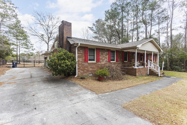 view of front facade featuring covered porch